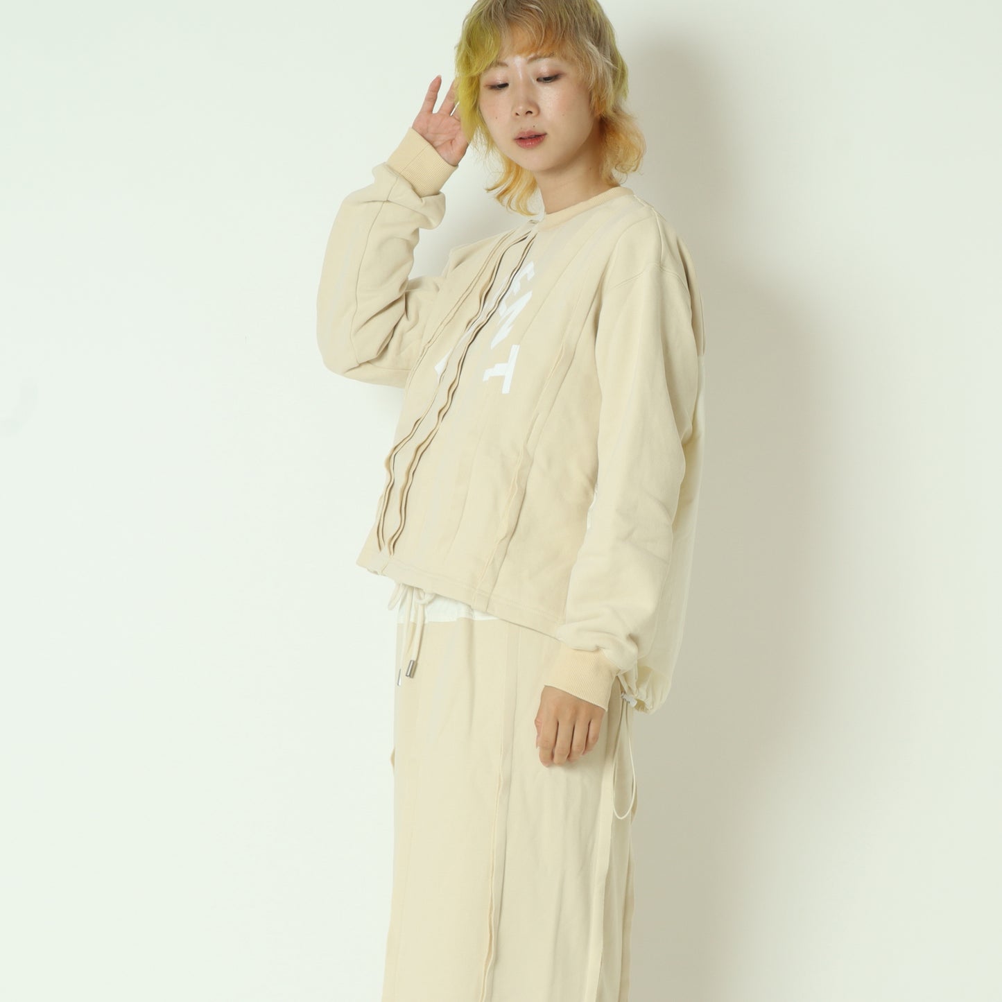 裾ドロスト付きスウェットトップス  25A-T-13