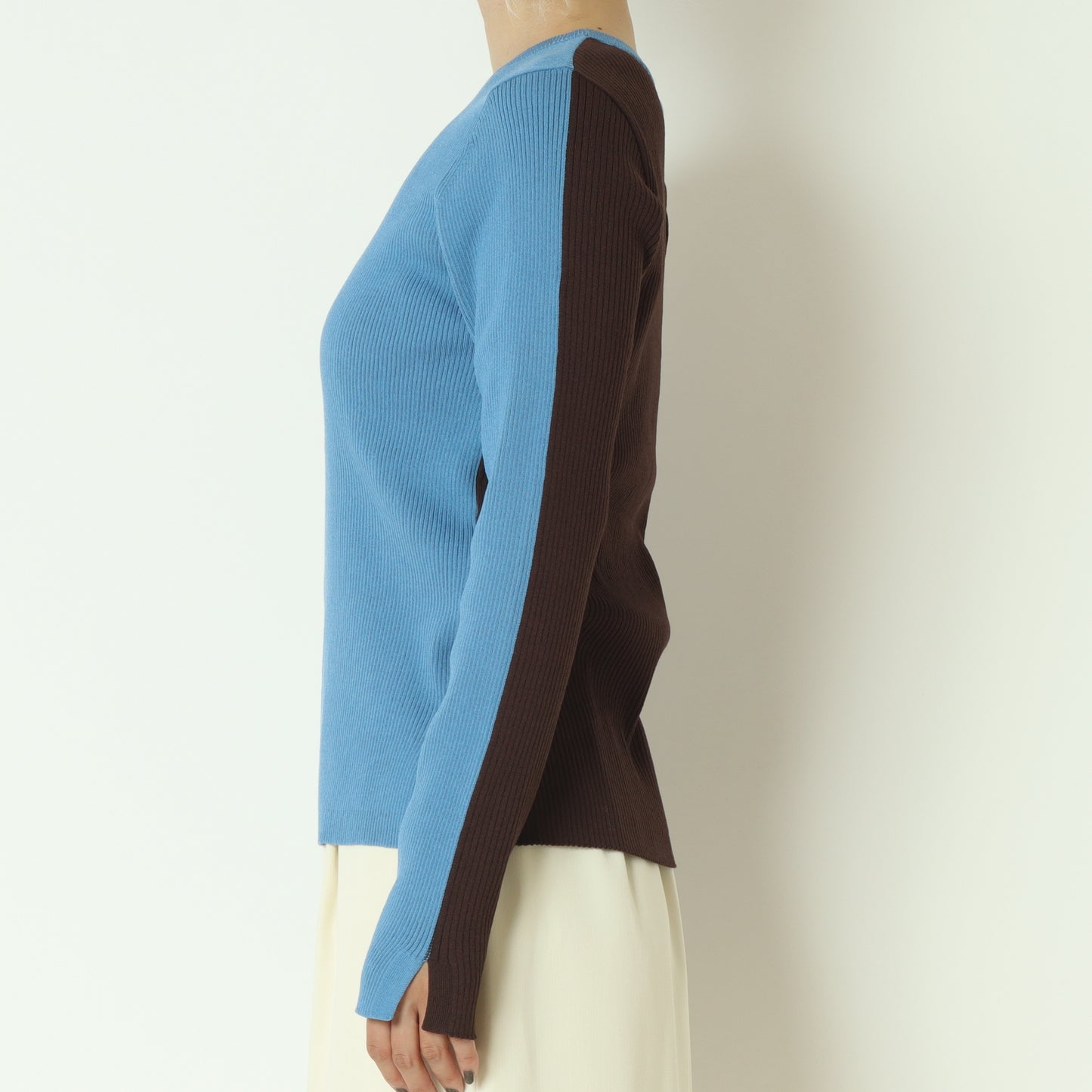 前後2WAY配色リブニット  256704