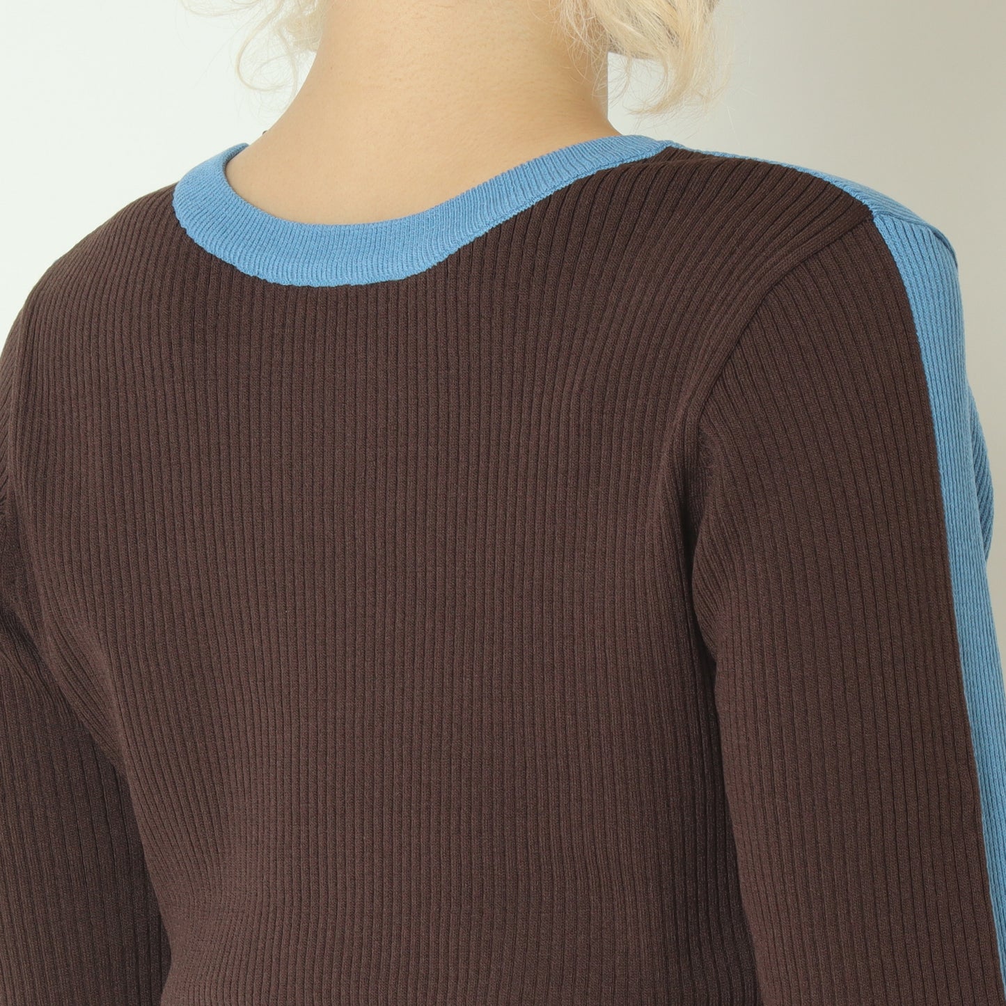 前後2WAY配色リブニット  256704