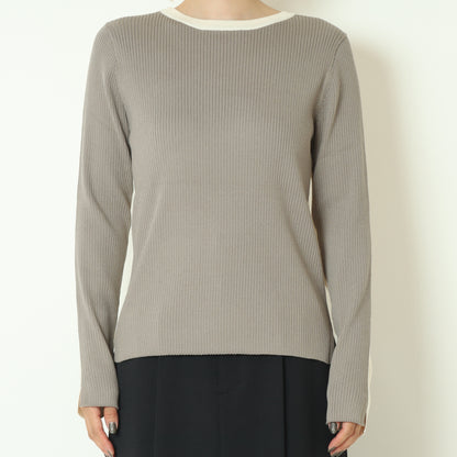 前後2WAY配色リブニット  256704