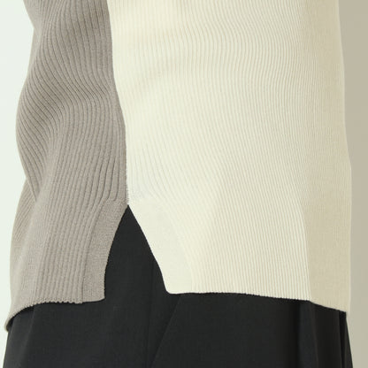 前後2WAY配色リブニット  256704