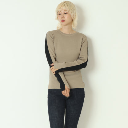 前後2WAY配色リブニット  256704