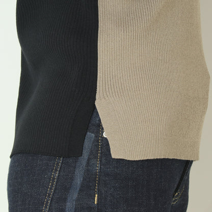 前後2WAY配色リブニット  256704