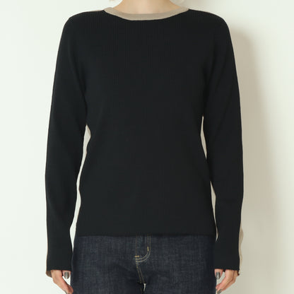 前後2WAY配色リブニット  256704