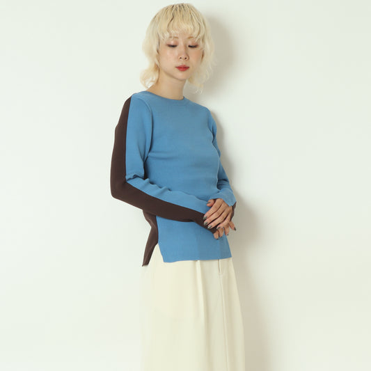 前後2WAY配色リブニット  256704