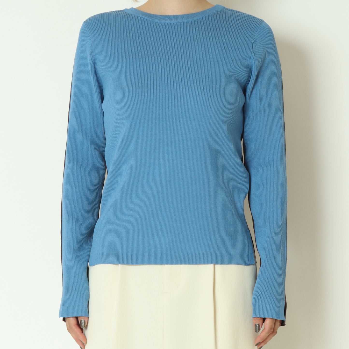 前後2WAY配色リブニット  256704