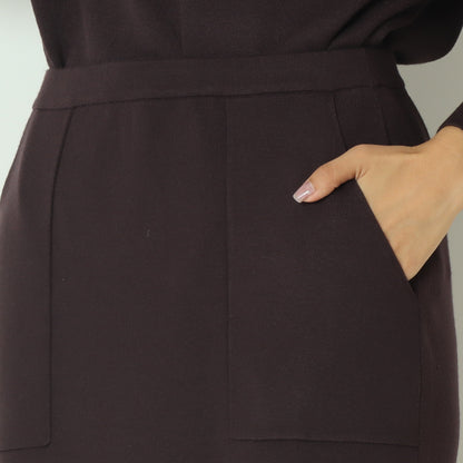 バックスリットニットスカート  256708