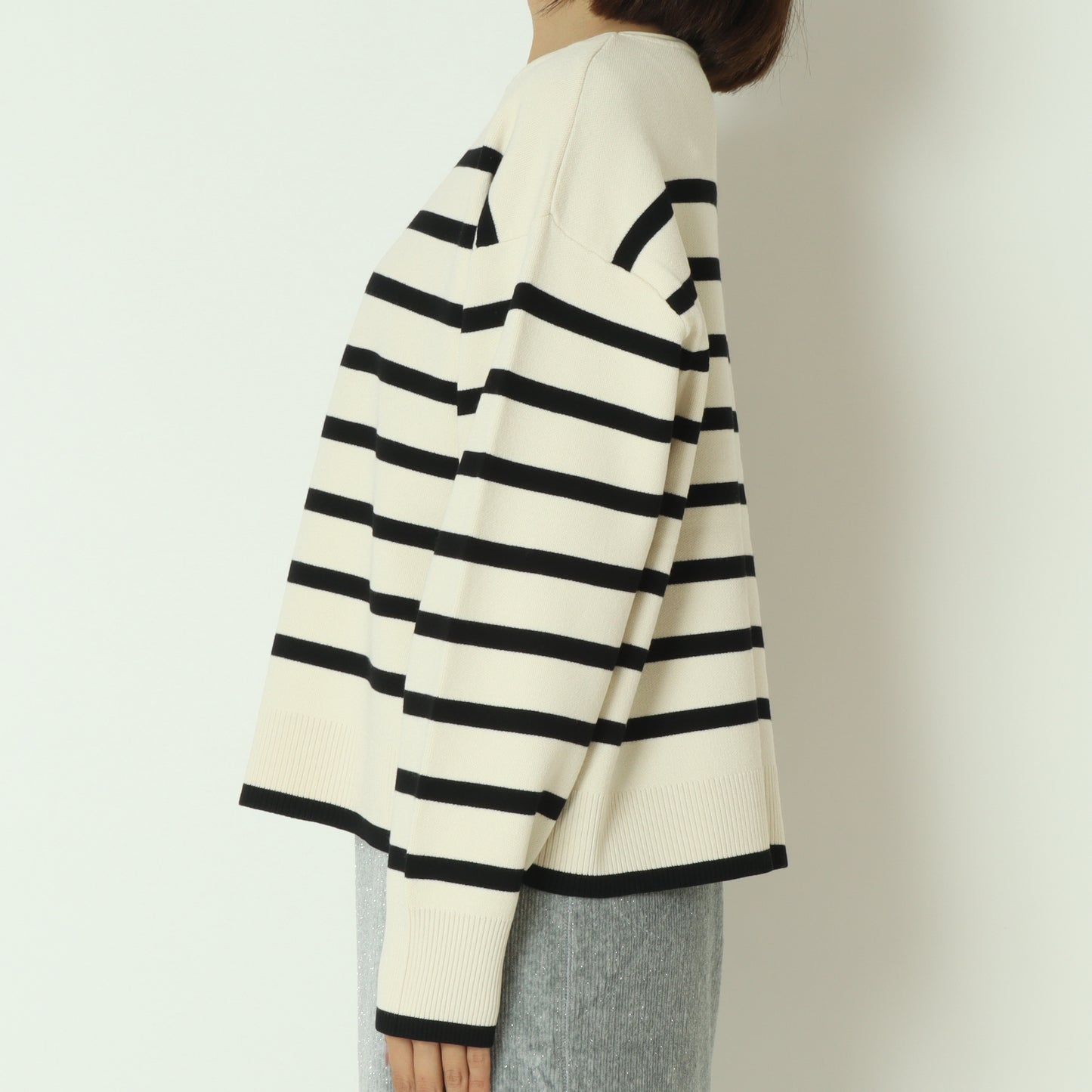 ボーダーWジャガードプルオーバー　256750