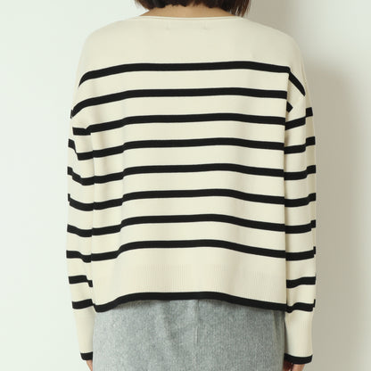 ボーダーWジャガードプルオーバー　256750