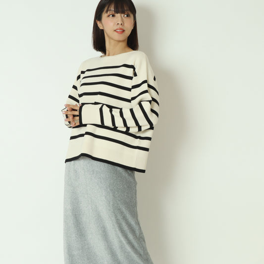 ボーダーWジャガードプルオーバー　256750