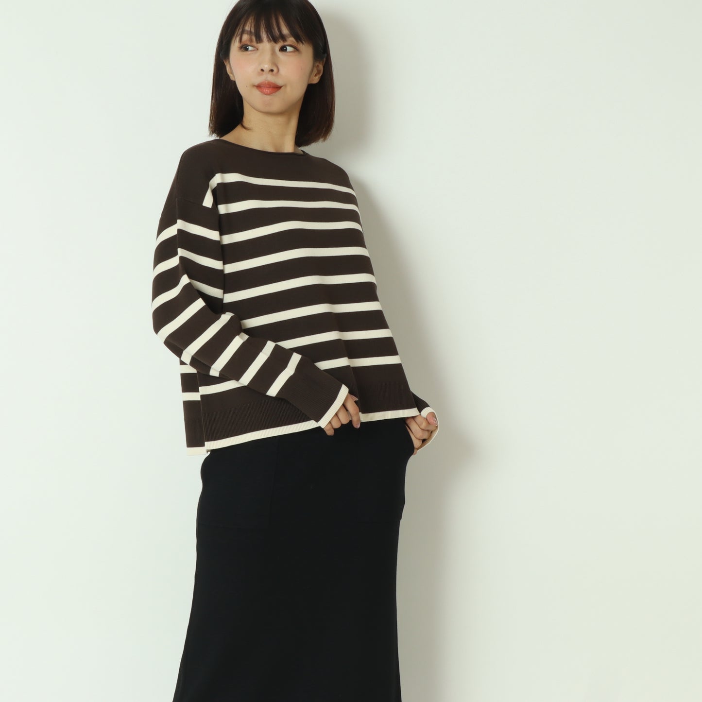 ボーダーWジャガードプルオーバー　256750