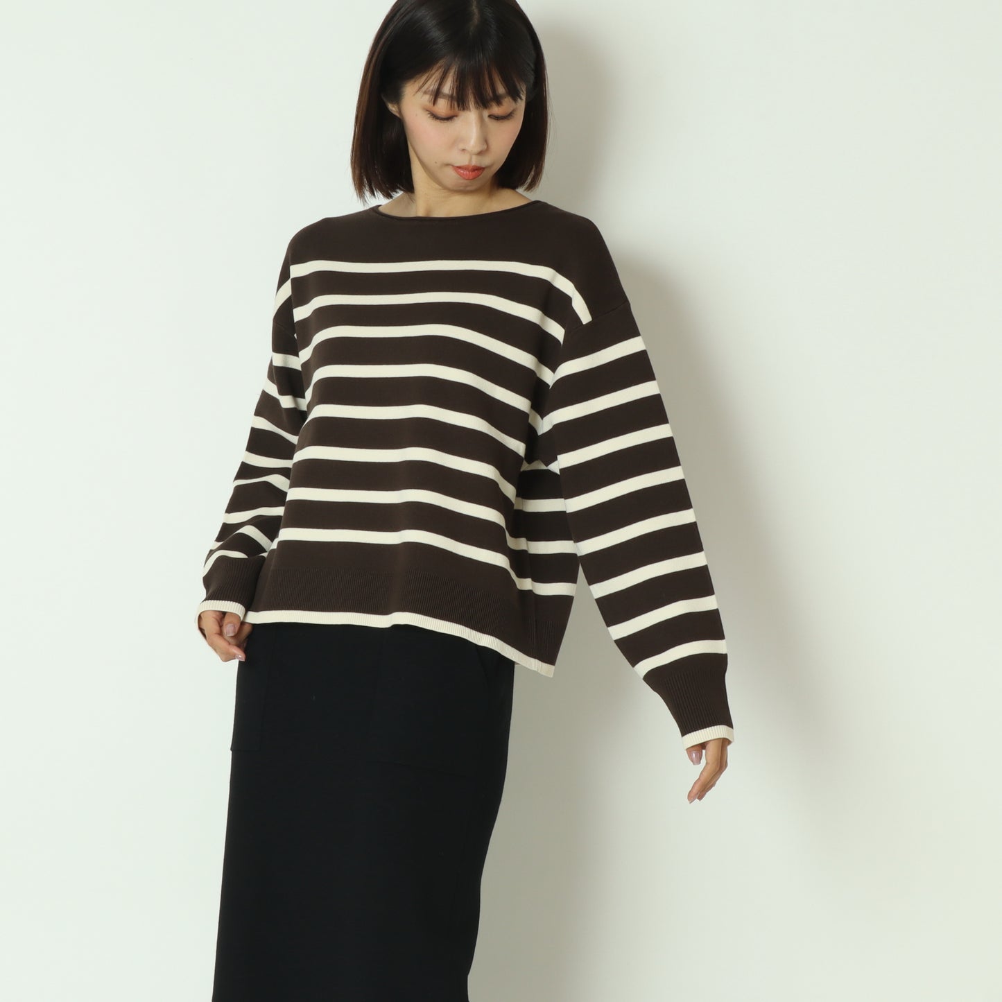 ボーダーWジャガードプルオーバー　256750