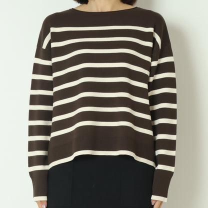 ボーダーWジャガードプルオーバー　256750