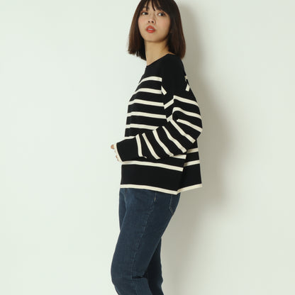 ボーダーWジャガードプルオーバー　256750