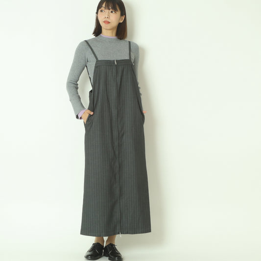 ストライプ柄ジャンパースカート  772703