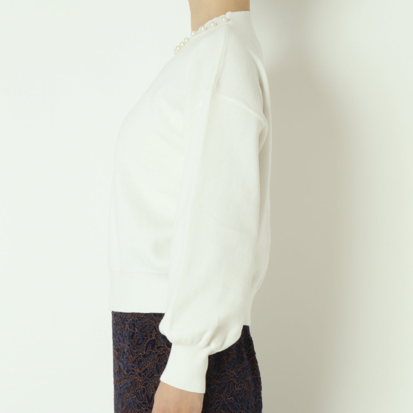 パールクルーネックニット 771215