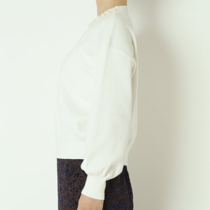 パールクルーネックニット 771215