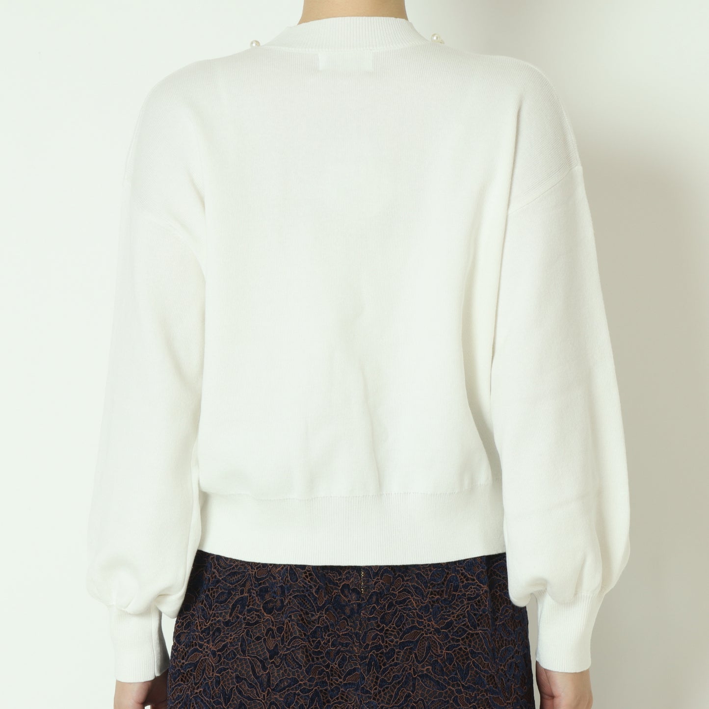 パールクルーネックニット 771215