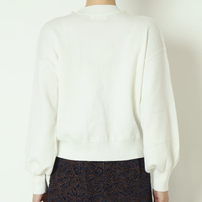 パールクルーネックニット 771215