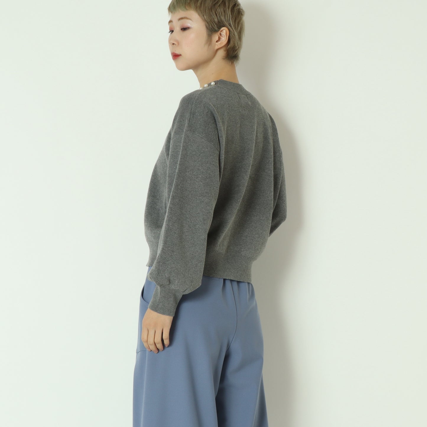 パールクルーネックニット 771215