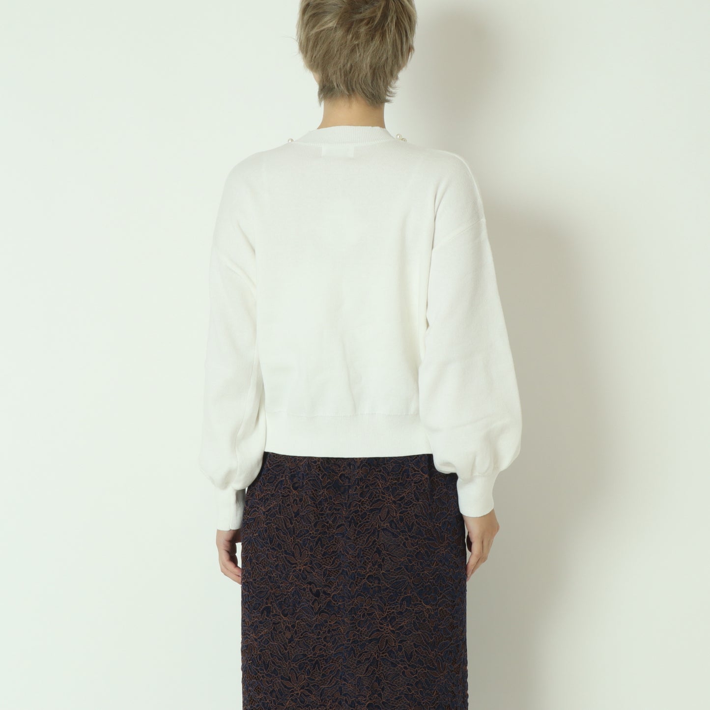 パールクルーネックニット 771215