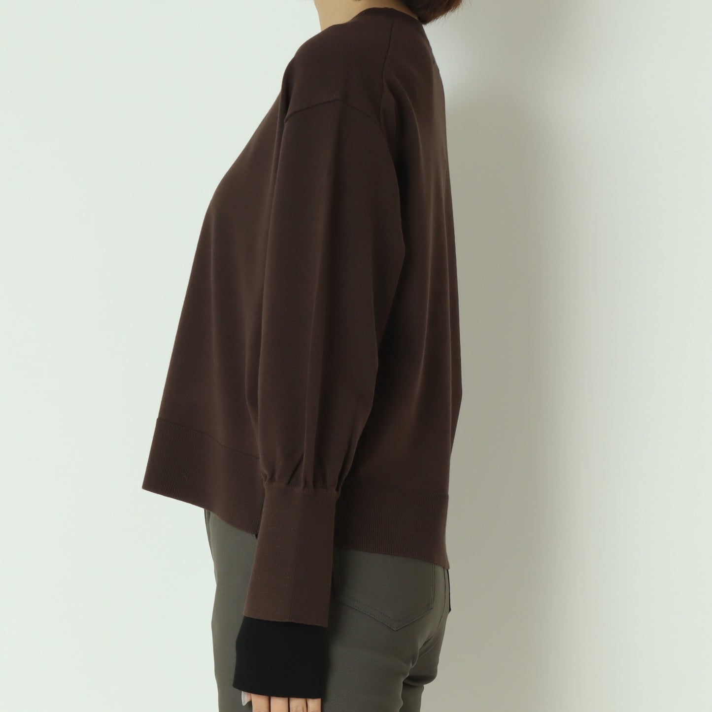 袖口配色デザインニットプルオーバー  256904