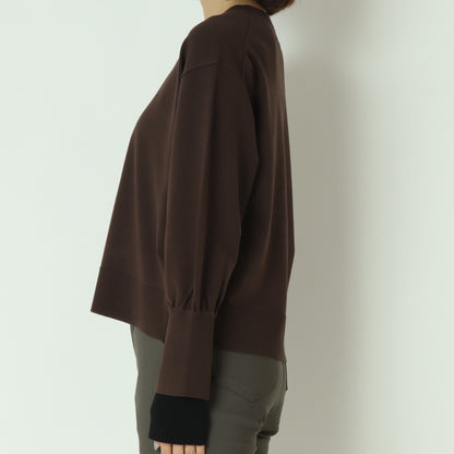 袖口配色デザインニットプルオーバー  256904