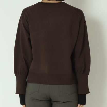 袖口配色デザインニットプルオーバー  256904