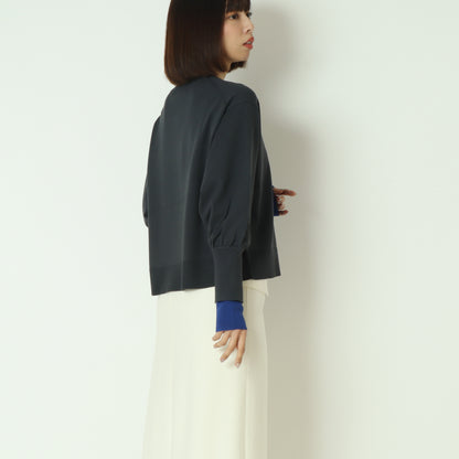 袖口配色デザインニットプルオーバー  256904