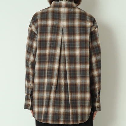 タックデザインチェックシャツ  258950