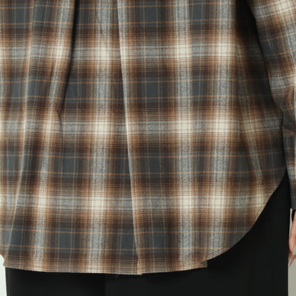 タックデザインチェックシャツ  258950