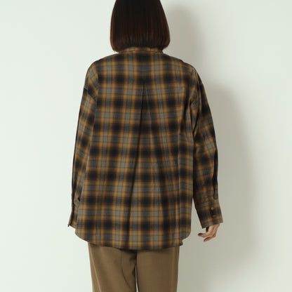 タックデザインチェックシャツ  258950