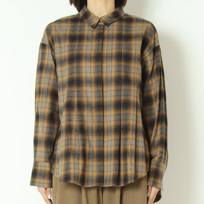 タックデザインチェックシャツ  258950