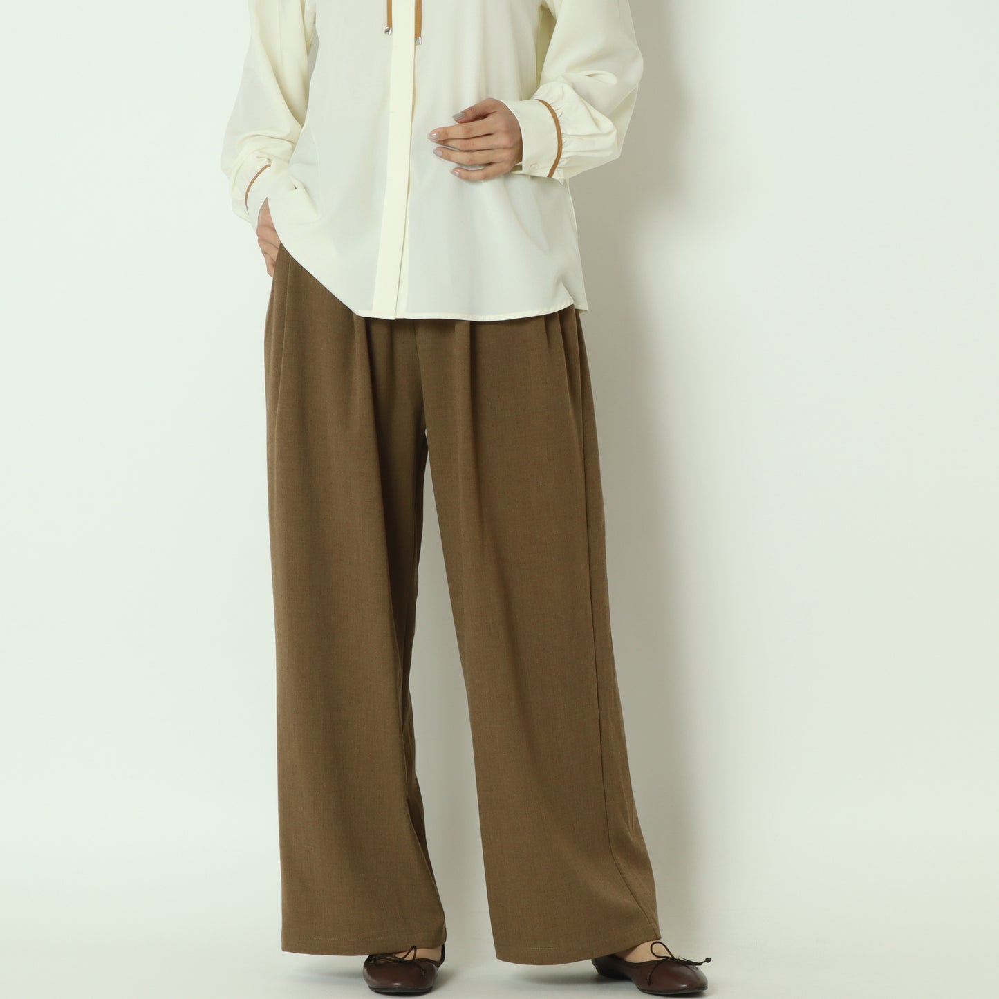 タックワイドパンツ  253951