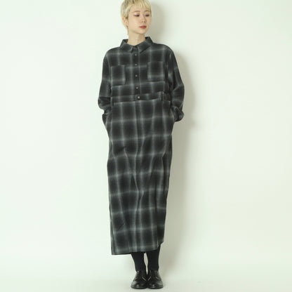 オンブレチェックワンピース 792708