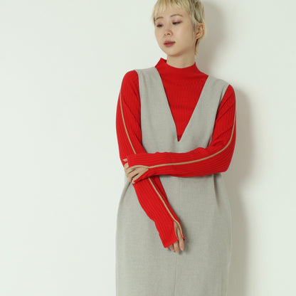 袖スリット配色ラインニット 791236