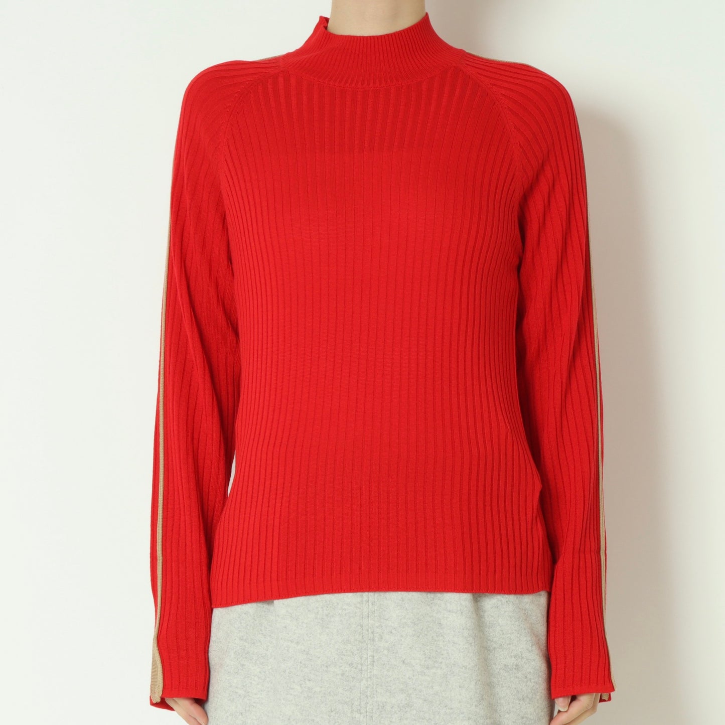 袖スリット配色ラインニット 791236