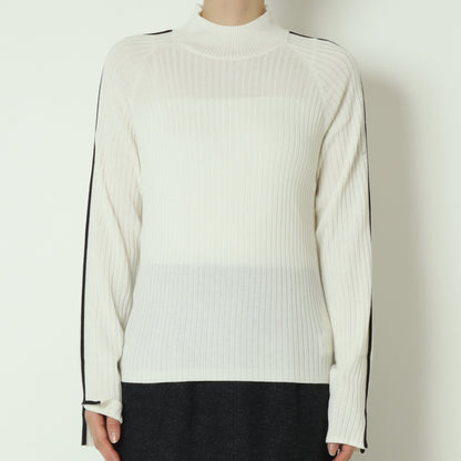 袖スリット配色ラインニット 791236