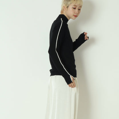 袖スリット配色ラインニット 791236