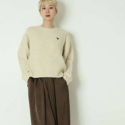 フレンチブルドッグ刺繍畦ニット 791218