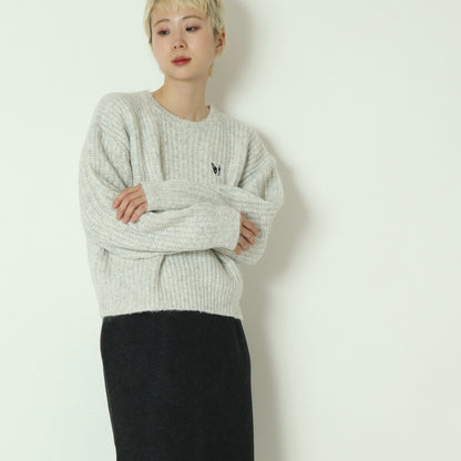 フレンチブルドッグ刺繍畦ニット 791218