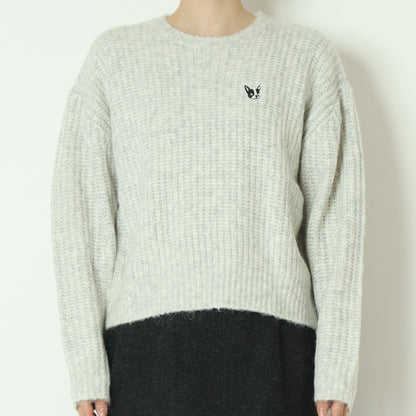 フレンチブルドッグ刺繍畦ニット 791218