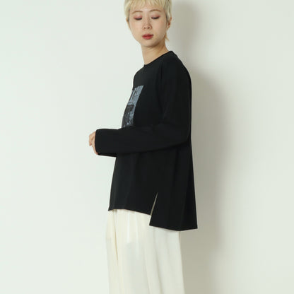 フォトプリントロングスリーブTシャツ 790303