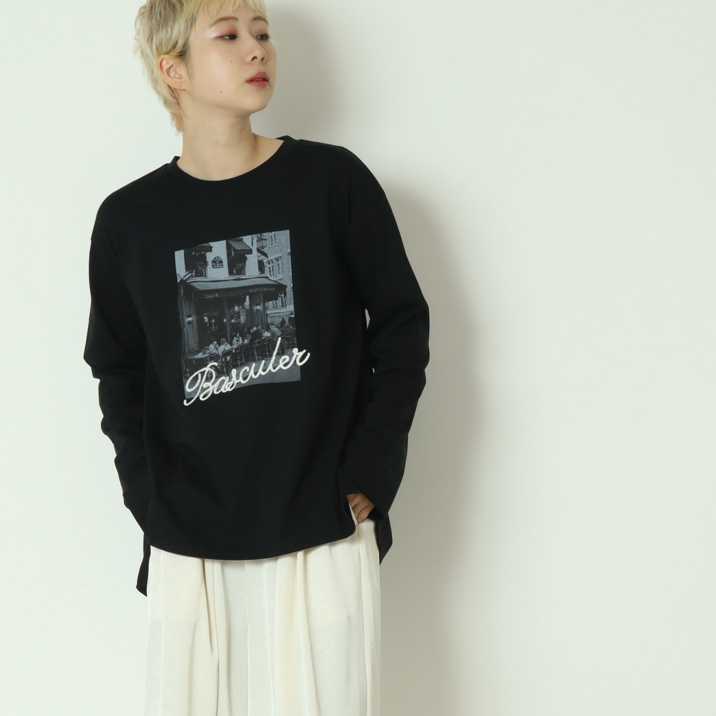 フォトプリントロングスリーブTシャツ 790303