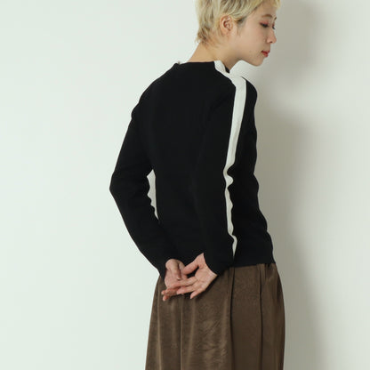 ラメ入りサイドラインリブニット 781208