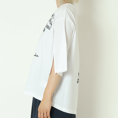 ロゴ刺繍カットソー 603804