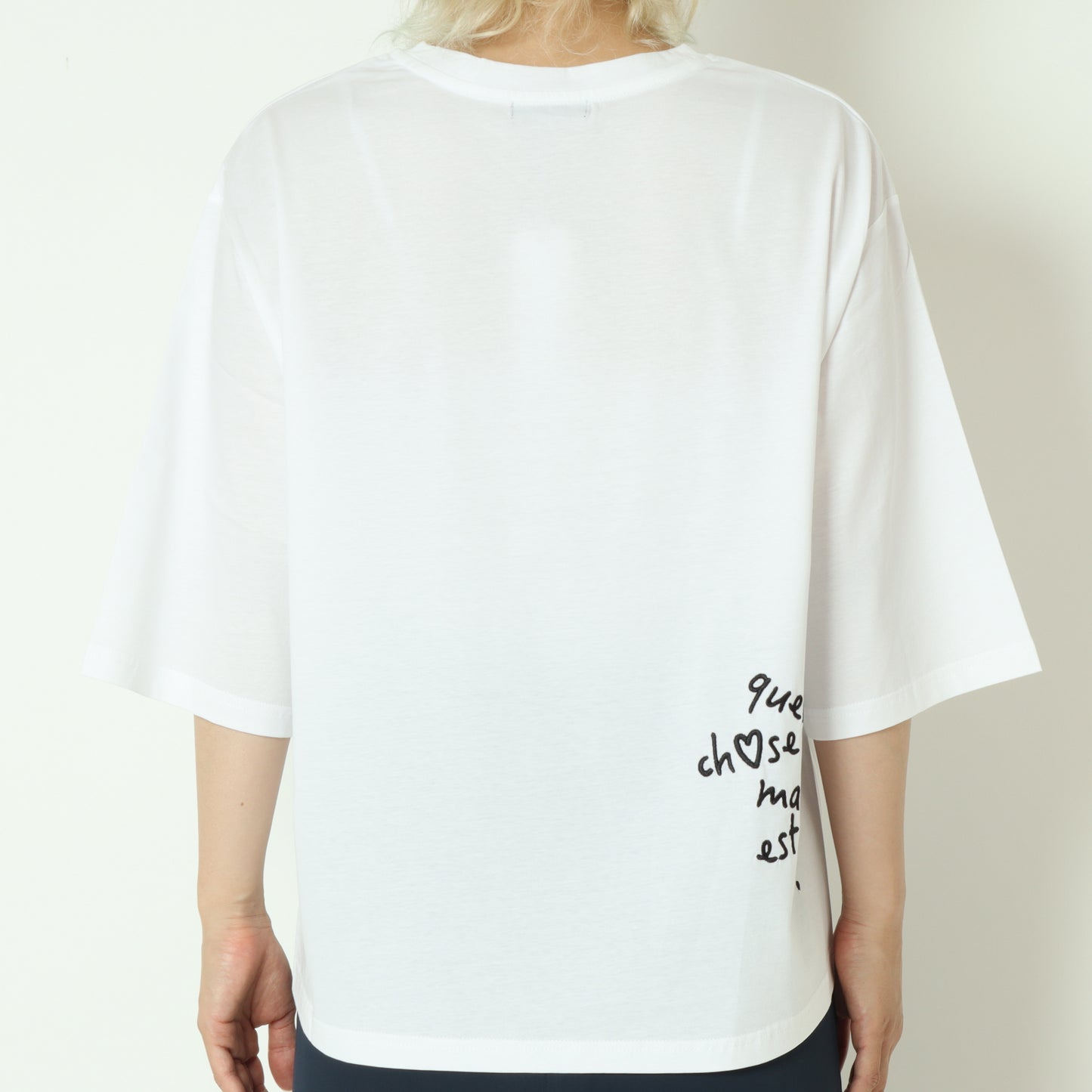 ロゴ刺繍カットソー 603804