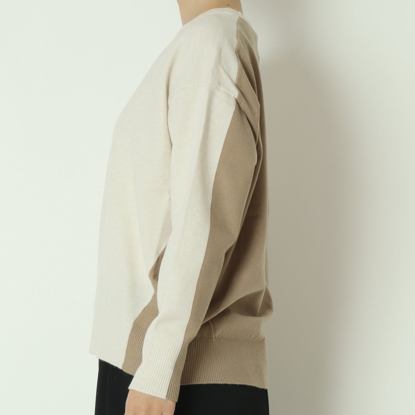 配色ニットプルオーバー 523812