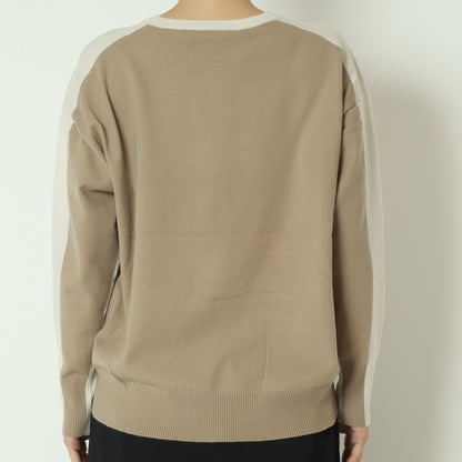 配色ニットプルオーバー 523812