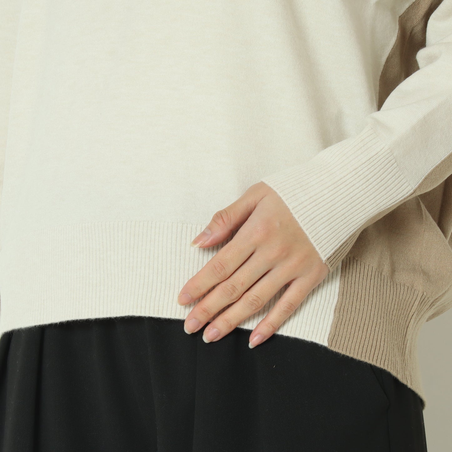 配色ニットプルオーバー 523812